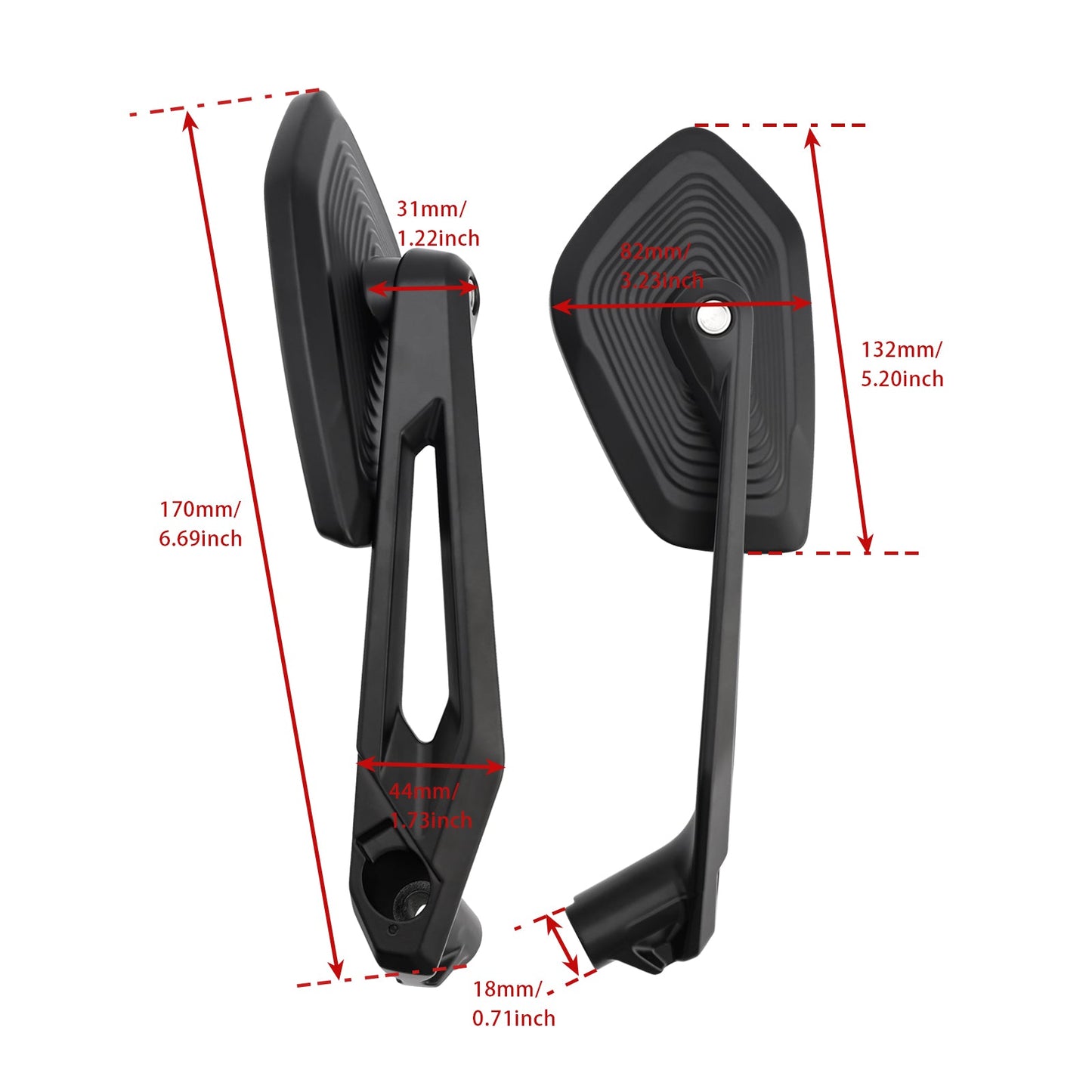 BMW R1250GS R1250GSA R1250R 2018-2025 Rearview Mirrors Left and Right Mirror 51168406498 51168406497
