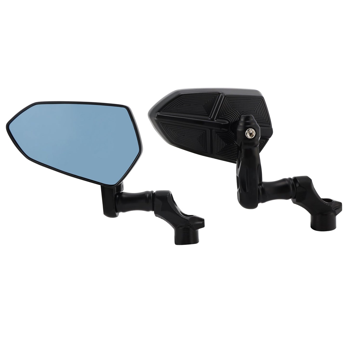M8 M10 Mount Anti-glare Blue Glass Rearview Mirrors Universal Premium Aluminum Side Mirror