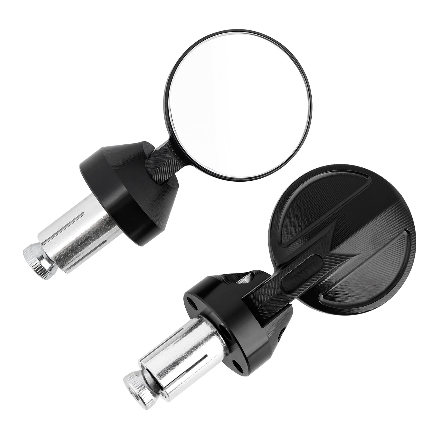 Universal 2inch 22mm Round Bar End Mirrors Billet Aluminium