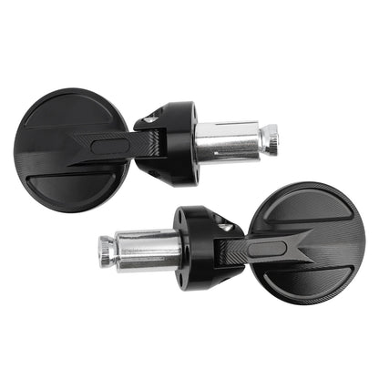 Universal 2inch 22mm Round Bar End Mirrors Billet Aluminium