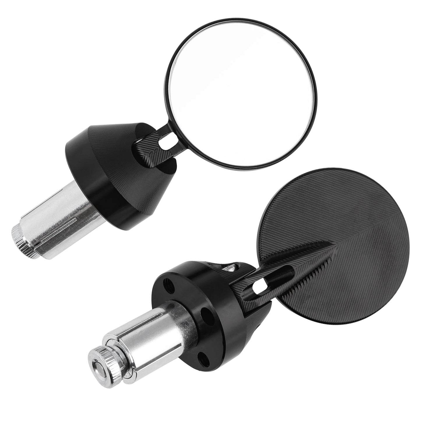 2" inch Round Bar End Mirrors Universal - 22mm Billet Aluminium