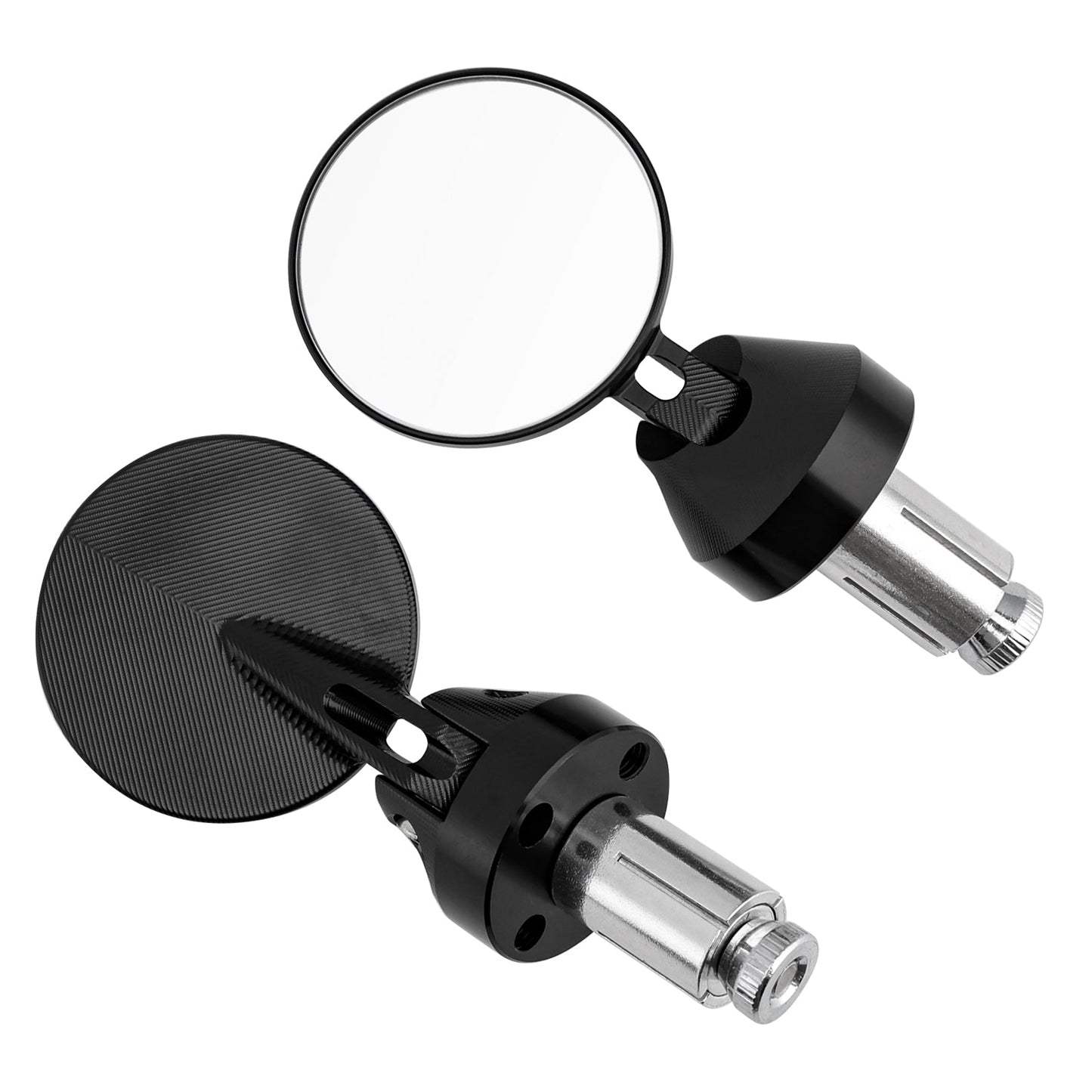 2" inch Round Bar End Mirrors Universal - 22mm Billet Aluminium