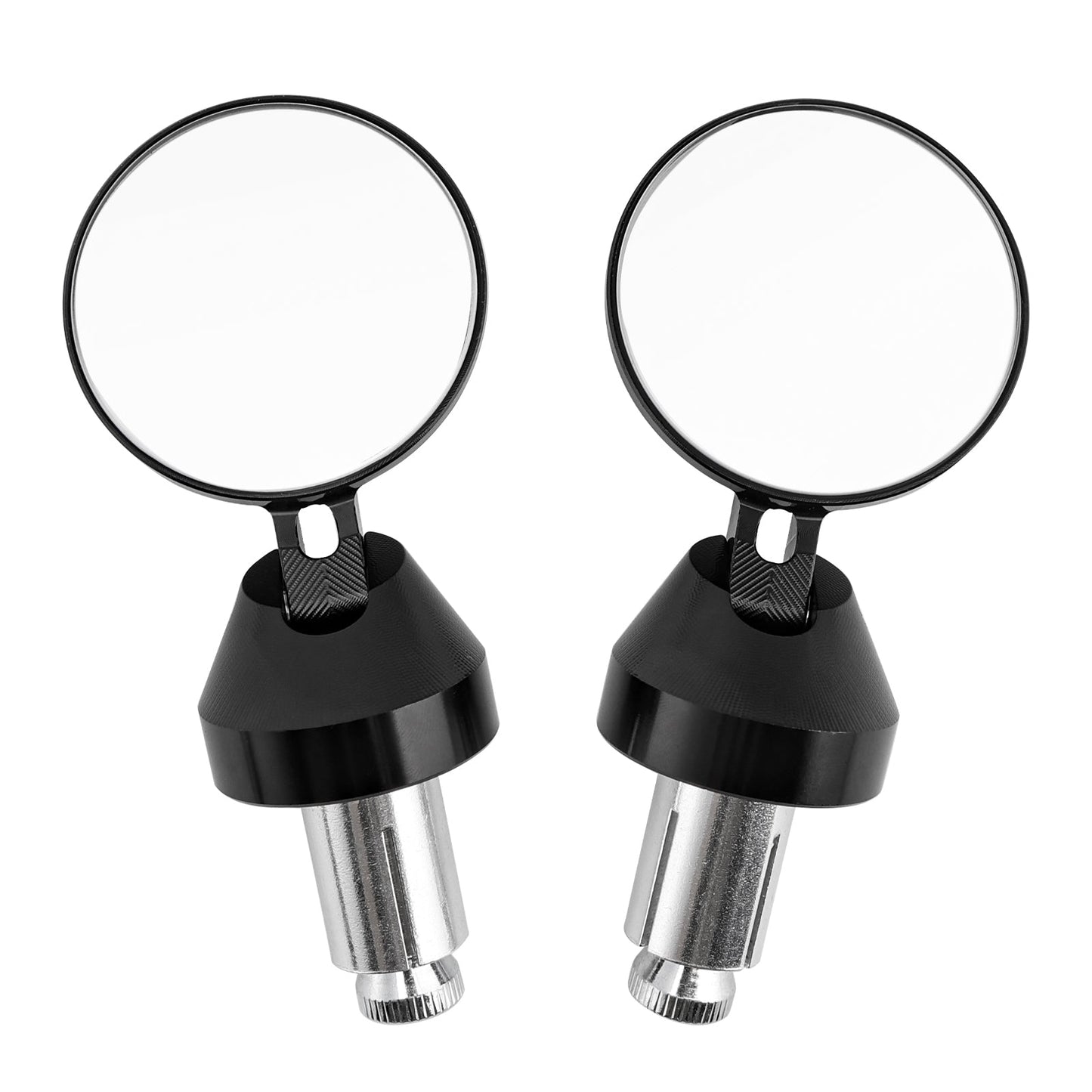 2" inch Round Bar End Mirrors Universal - 22mm Billet Aluminium