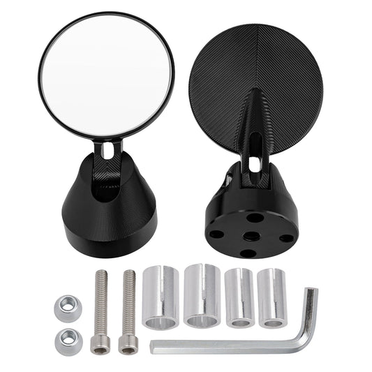 2" inch Round Bar End Mirrors Universal - 22mm Billet Aluminium