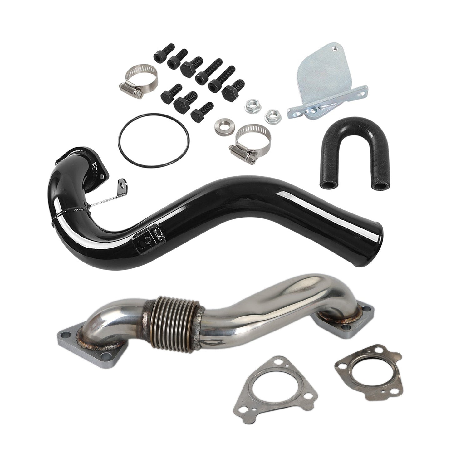 2007.5-2010 Chevrolet GMC 2500 3500 LMM 6.6L Duramax EGR Delete Kit & Passenger Up-Pipe & Intake Tube