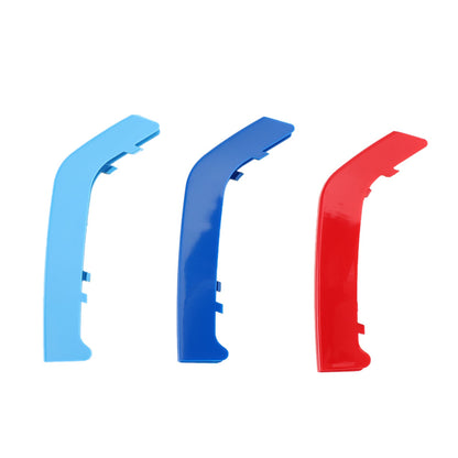 BMW 3 Series ( 8 Grilles One Side ) Tri-Colour Front Grille Grill Cover Strips Clip Trim