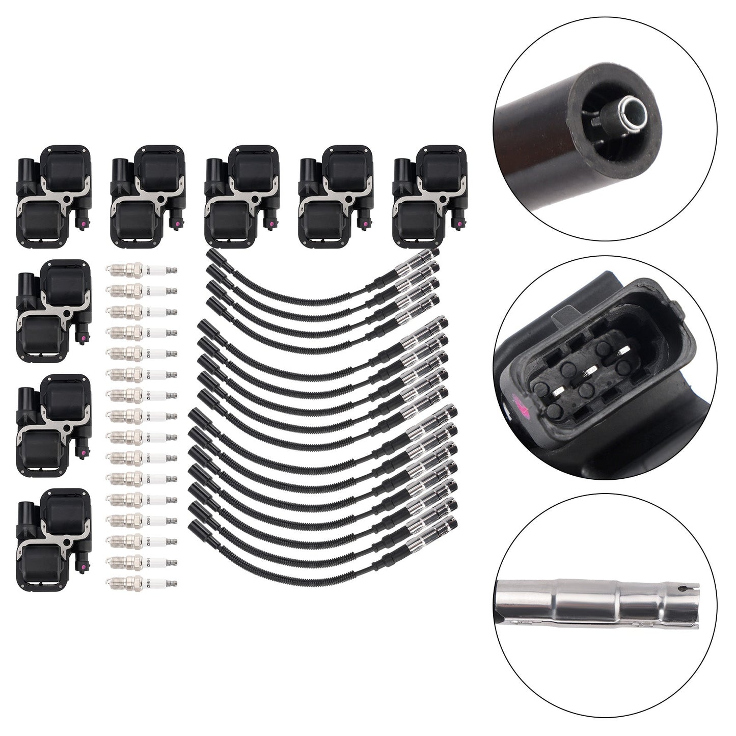Mercedes-Benz C CL CLK ML Class 8xIgnition Coil+16Spark plug+16Wire Set UF359