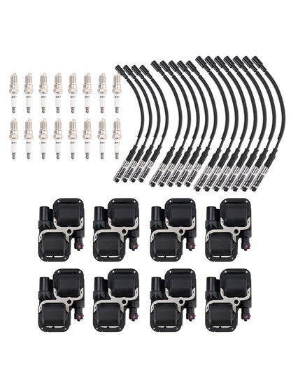 Mercedes-Benz C CL CLK ML Class 8xIgnition Coil+16Spark plug+16Wire Set UF359