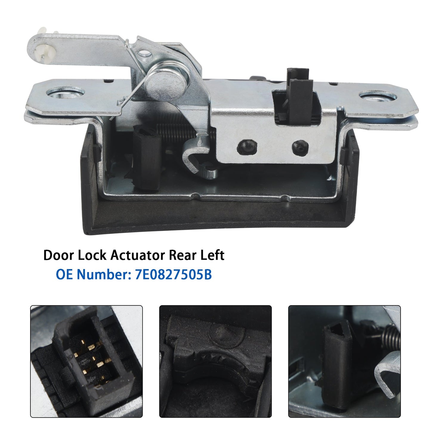 VW Transporter T5 T6 Rear Left Door Lock Actuator 7E0827505B
