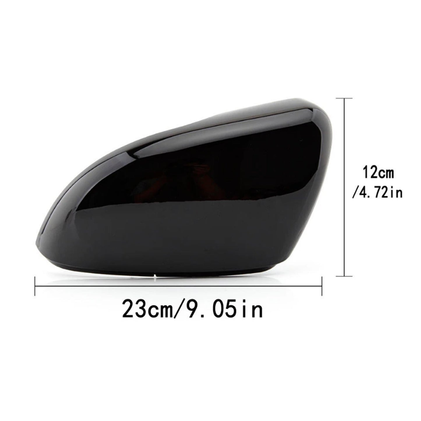 VW Golf MK6 2009-2013 2pcs Gloss Black Door Wing Mirror Cover Caps Casing