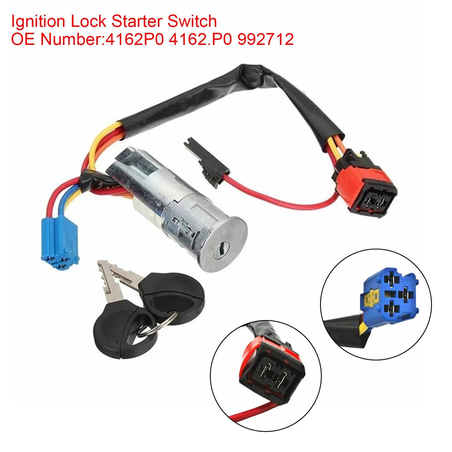 Peugeot 206 Citroen Picasso Ignition Lock Starter Switch with 2 Keys