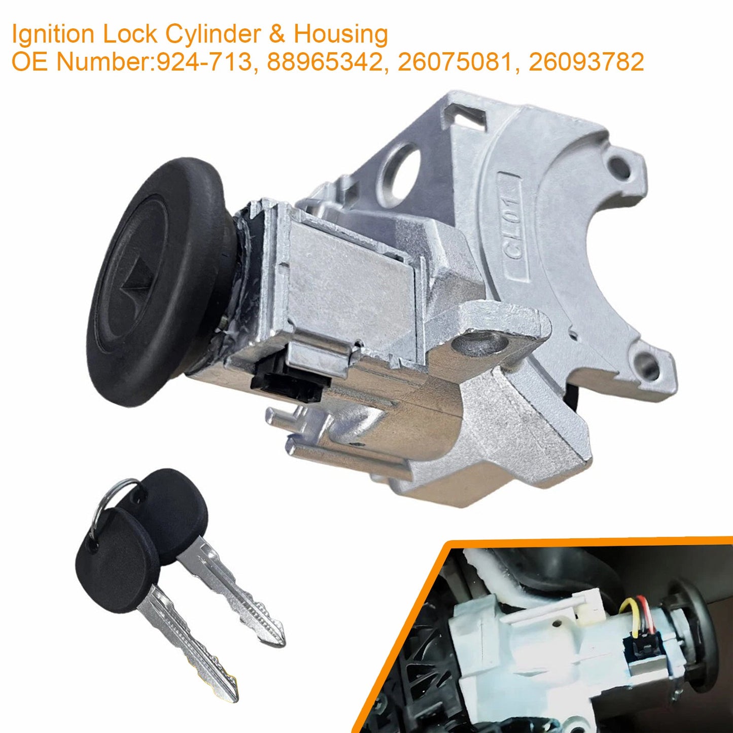 2000-2006 Chevy GMC Cadillac Hummer Ignition Lock Cylinder & Housing 924-713 ?88965342