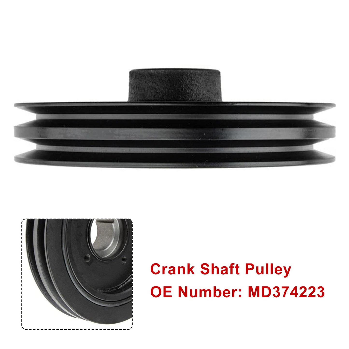 Crank Shaft Pulley MD374223 For Mitsubishi L200 Shogun Sport 2.5 TD 4D56 Diesel