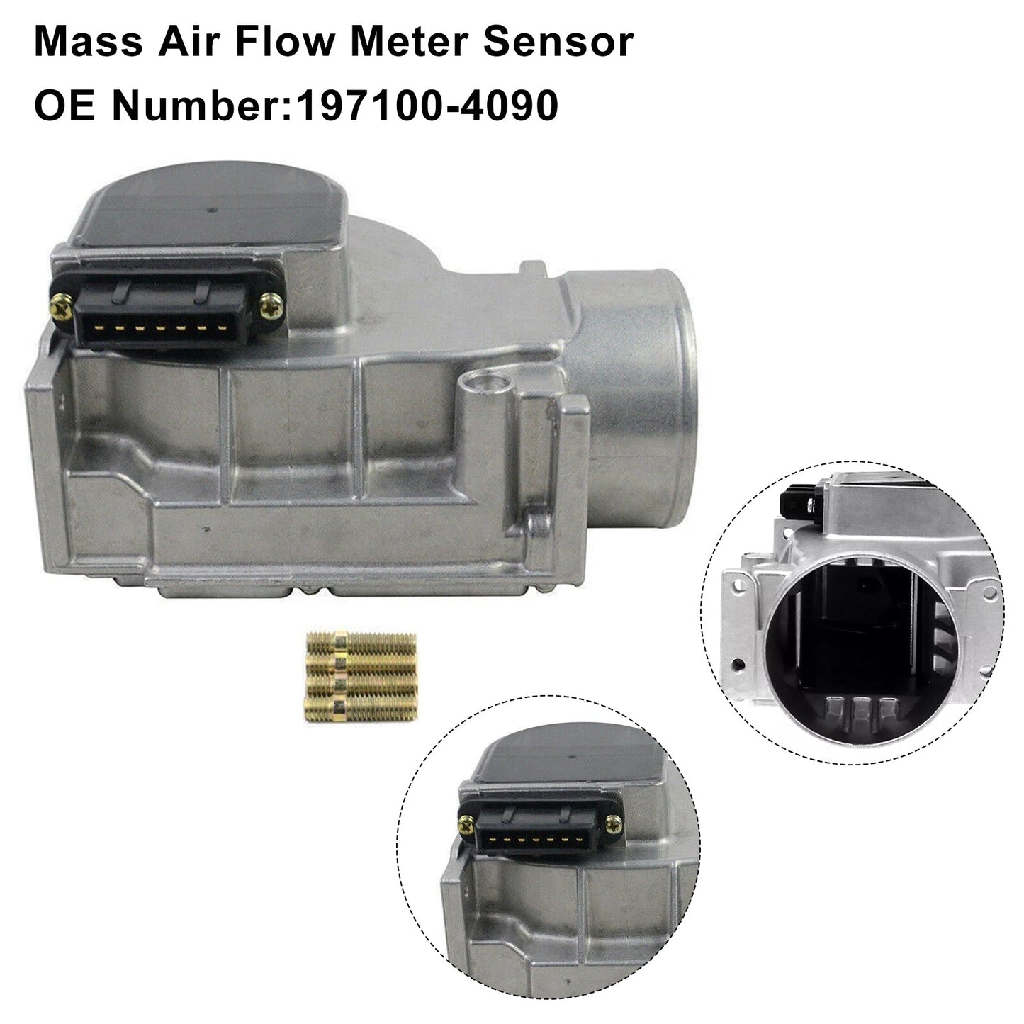 1990-1994 Mazda 323 Miata Protege 197100-4090 Mass Air Flow Sensor Meter