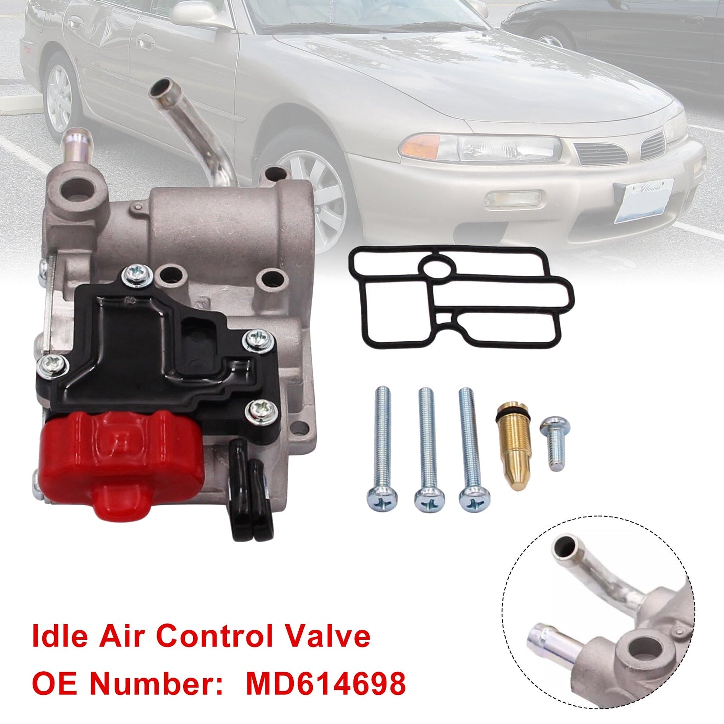 1996-1997 Mitsubishi Eclipse Spyder GS Convertible 2-Door 2.4L 2351CC l4 GAS SOHC Naturally Aspirated MD614698 Idle Air Control Valve
