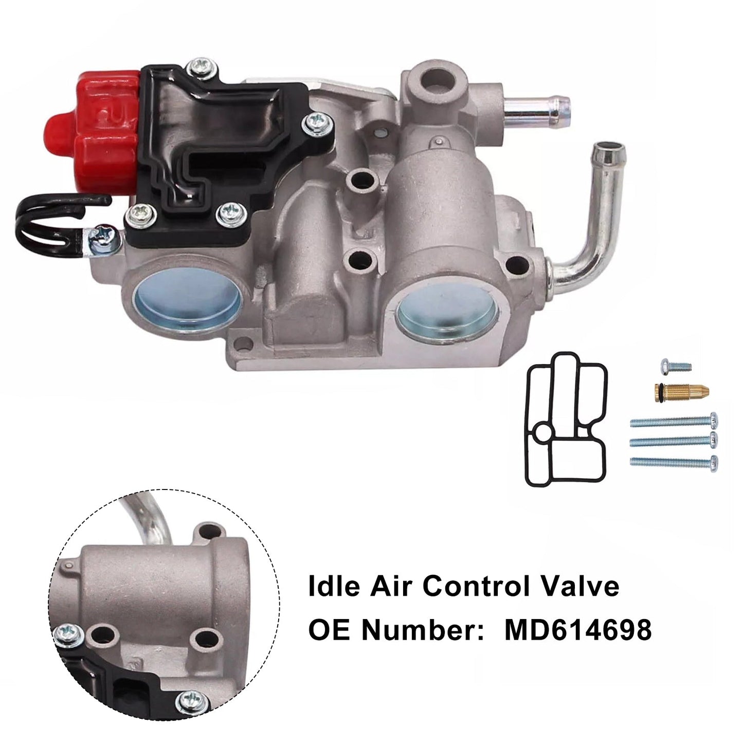1996-1997 Mitsubishi Eclipse Spyder GS Convertible 2-Door 2.4L 2351CC l4 GAS SOHC Naturally Aspirated MD614698 Idle Air Control Valve