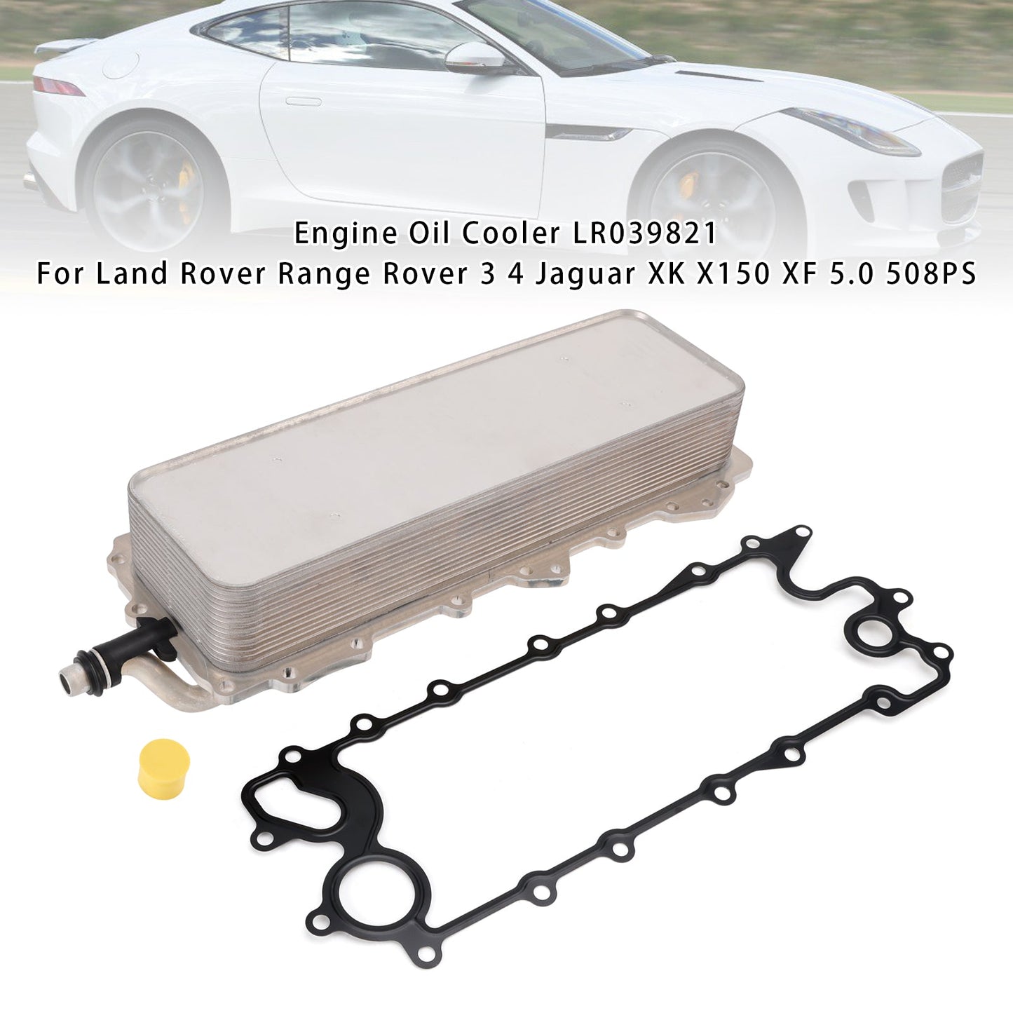 Engine Oil Cooler LR039821 For Land Rover Range Rover 3 4 Jaguar XK X150 XF 5.0 508PS