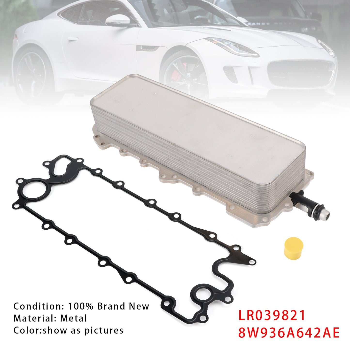 Engine Oil Cooler LR039821 For Land Rover Range Rover 3 4 Jaguar XK X150 XF 5.0 508PS