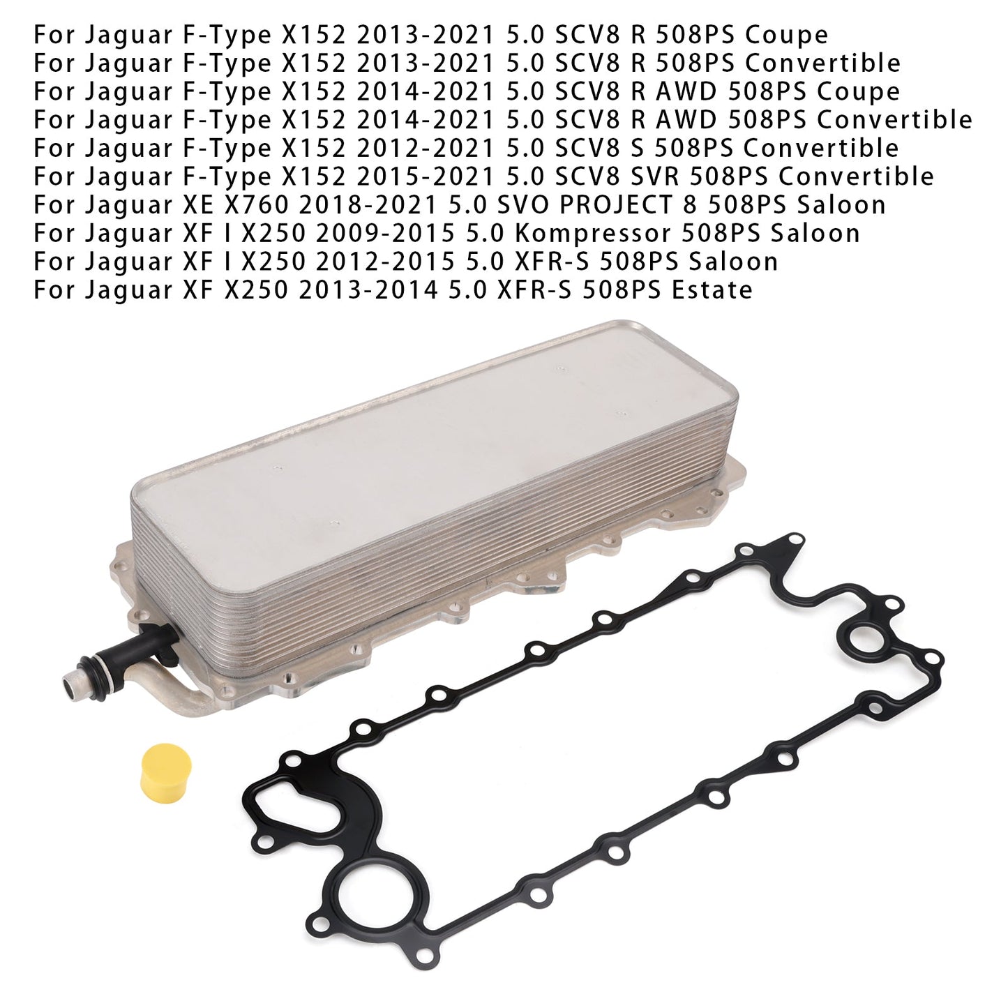 Engine Oil Cooler LR039821 For Land Rover Range Rover 3 4 Jaguar XK X150 XF 5.0 508PS