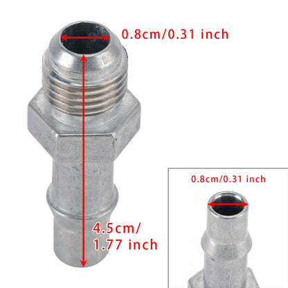 6AN Male Flare to 3/8" (.375") Transmission Cooler Quick Disconnect Adapter Fitting F06ANTR37501
