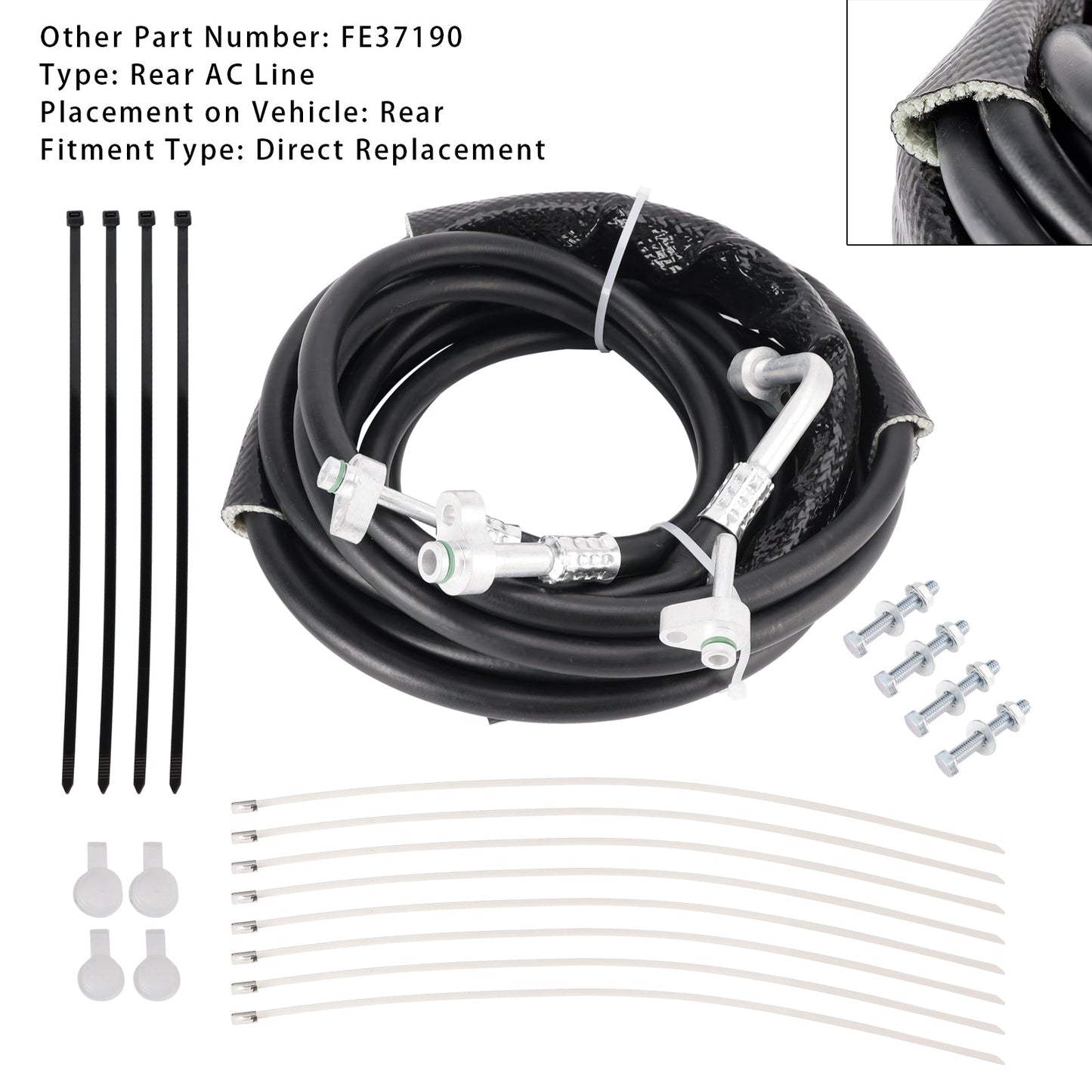 Rear AC Line Set FE37190 For Ford Explorer 2011-2016 Flex MKT 2013-2019