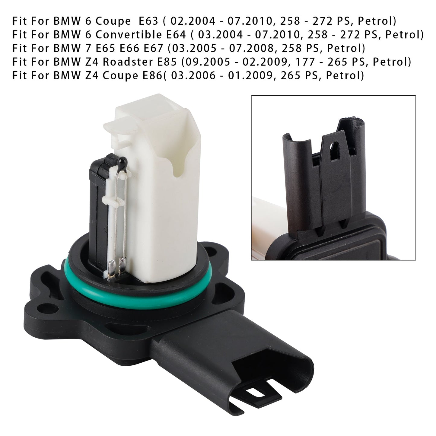 BMW E60 E61 E63 E64 E87 E90 E91 5WK97502 Mass Air Flow Meter Sensor