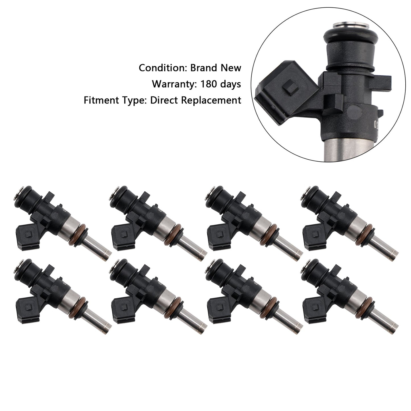 8PCS 980CC Fuel Injector 0280158040 Fit Bosch Nozzle Valve EV14KT Petrol
