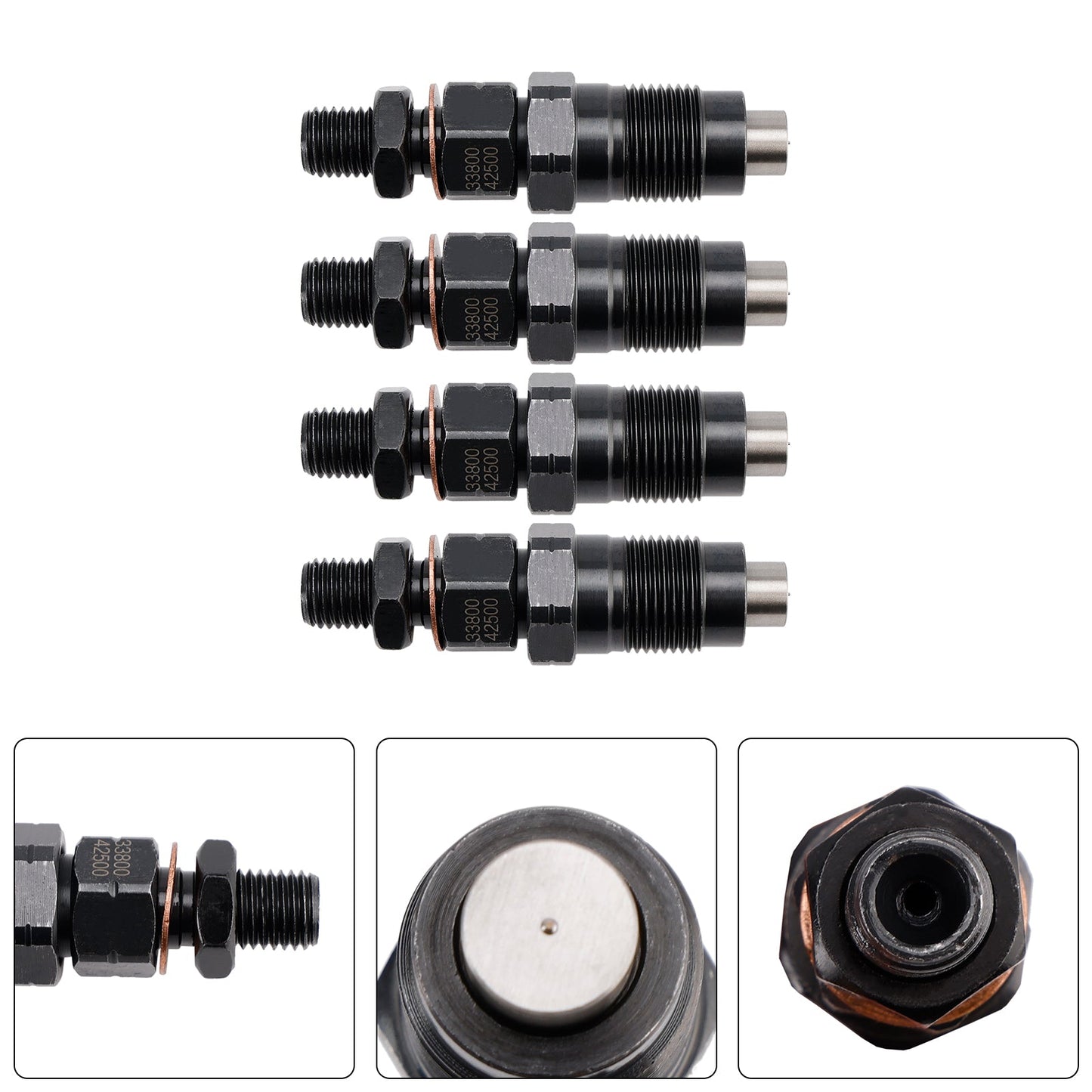 4PCS Fuel Injector 33800-42500 Fit Hyundai D4BH D4BF Pickup H100 Minivan H1