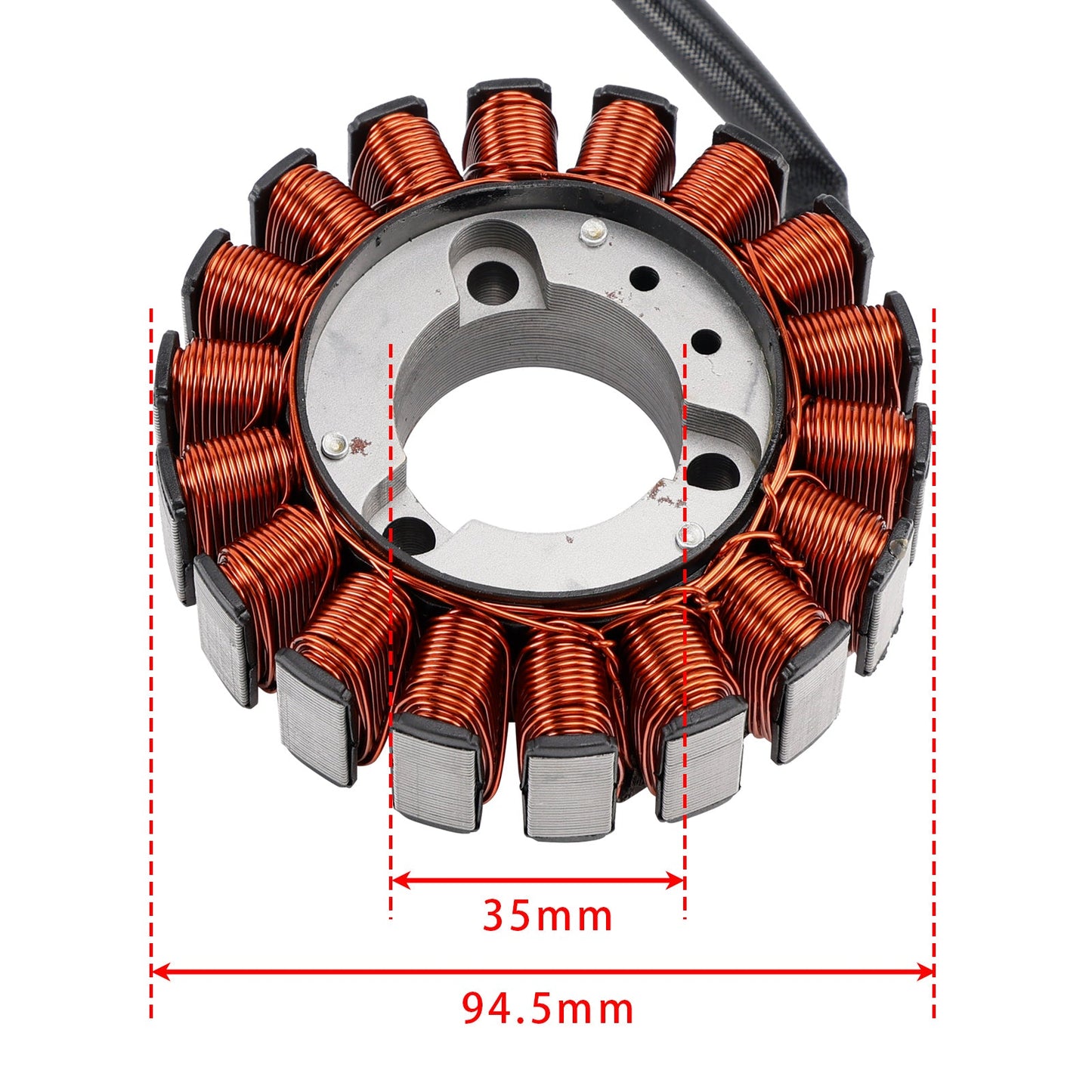 Estator de generador magnético de 18 polos compatible con Honda SH 125/150i (05-12), Pantheon 125/150 (03-05), PS 125/150 (06-12)