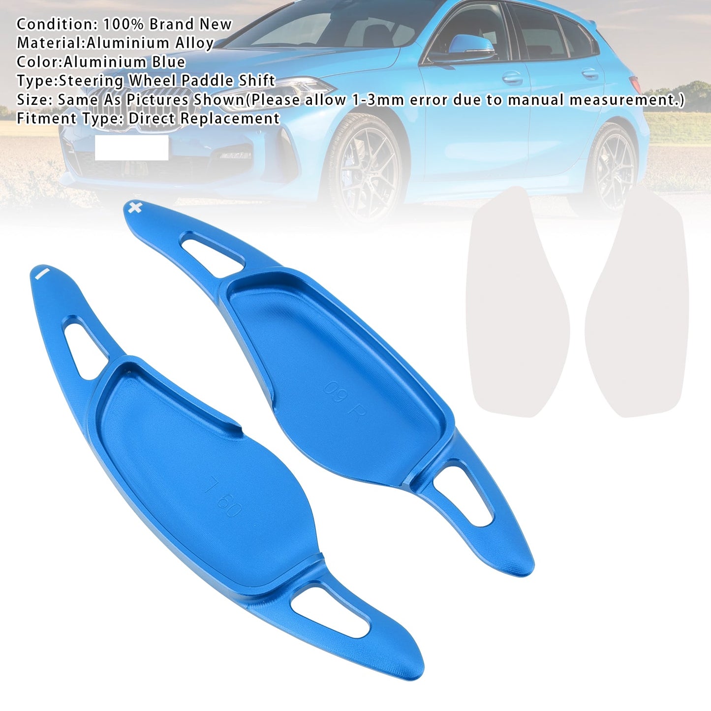 Blue Steering Wheel Paddle Shifter Extensions For BMW G20 G21 G30 G31 F40 F22 F23