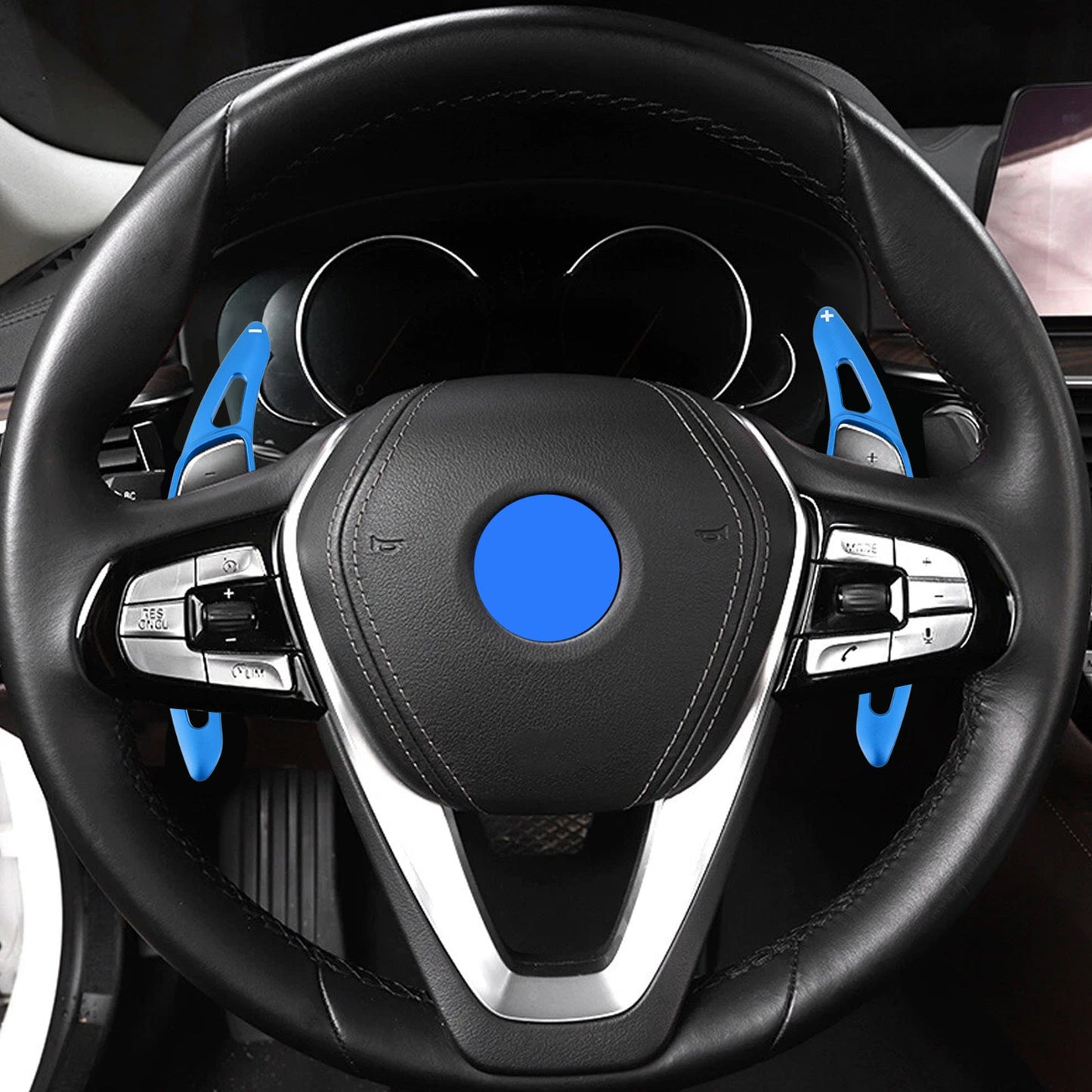 Blue Steering Wheel Paddle Shifter Extensions For BMW G20 G21 G30 G31 F40 F22 F23