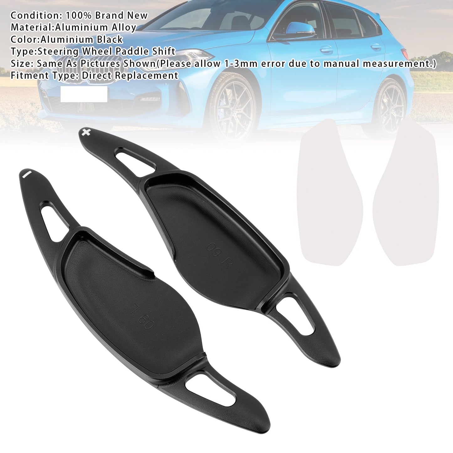 Black Steering Wheel Paddle Shifter Extensions For BMW G20 G21 G30 G31 F40 F22 F23