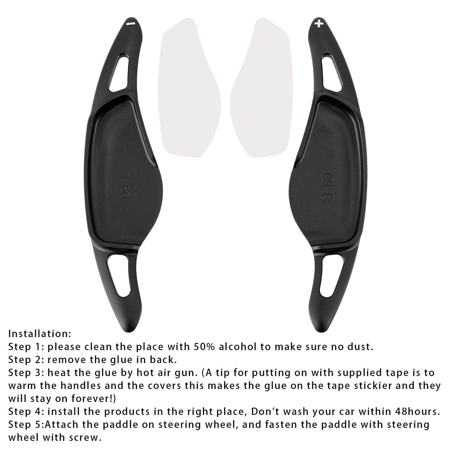 Black Steering Wheel Paddle Shifter Extensions For BMW G20 G21 G30 G31 F40 F22 F23