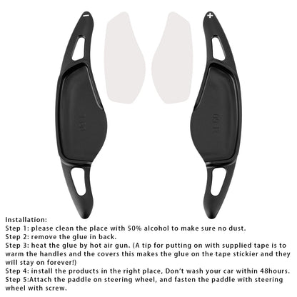 Black Steering Wheel Paddle Shifter Extensions For BMW G20 G21 G30 G31 F40 F22 F23