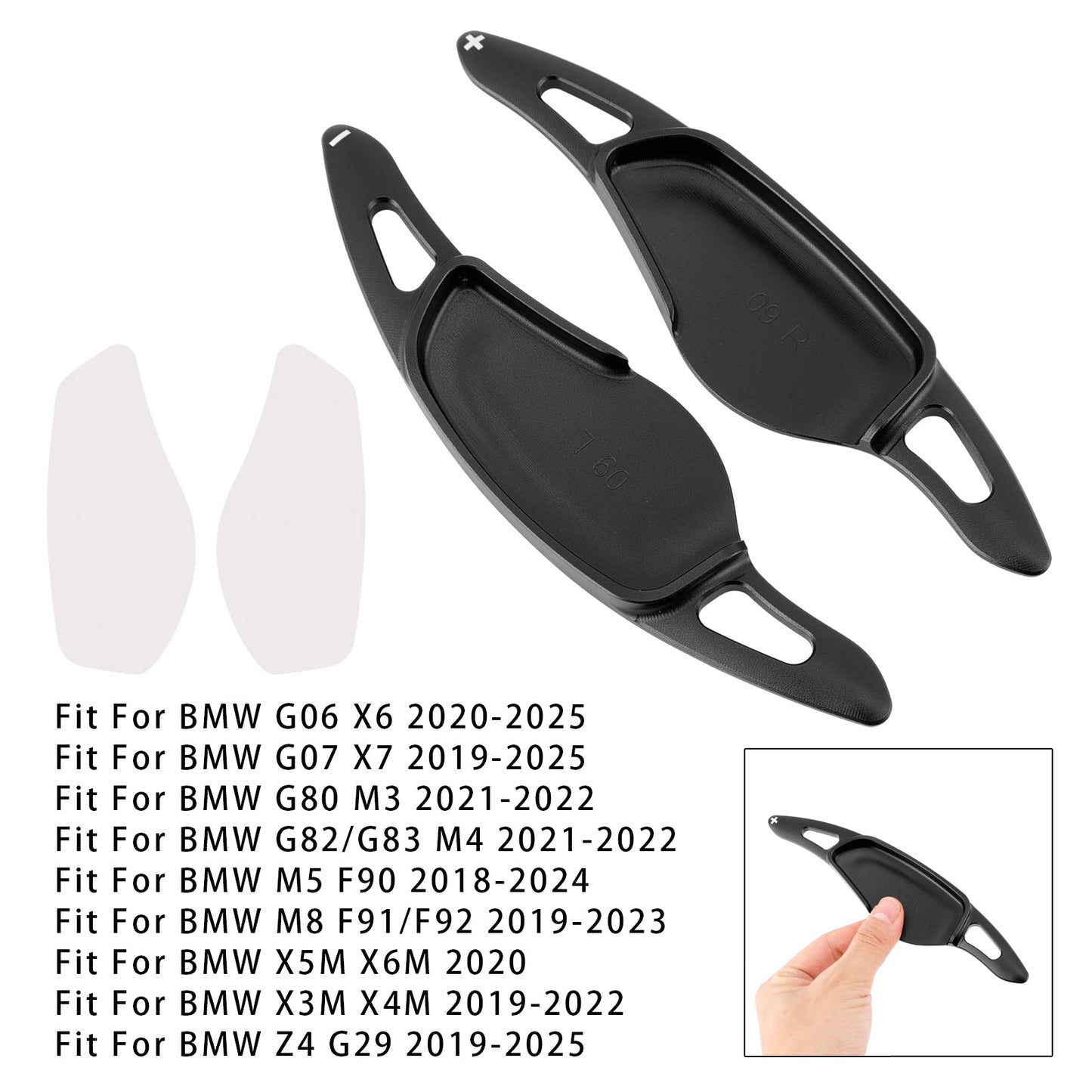 Black Steering Wheel Paddle Shifter Extensions For BMW G20 G21 G30 G31 F40 F22 F23