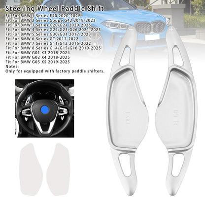 Silver Steering Wheel Paddle Shifter Extensions For BMW G20 G21 G30 G31 F40 F22 F23