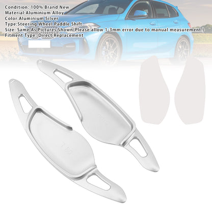 Silver Steering Wheel Paddle Shifter Extensions For BMW G20 G21 G30 G31 F40 F22 F23