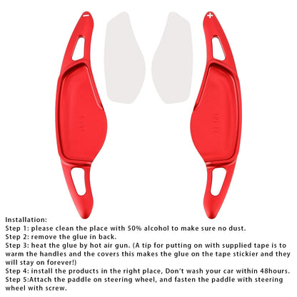 Red Steering Wheel Paddle Shifter Extensions For BMW G20 G21 G30 G31 F40 F22 F23