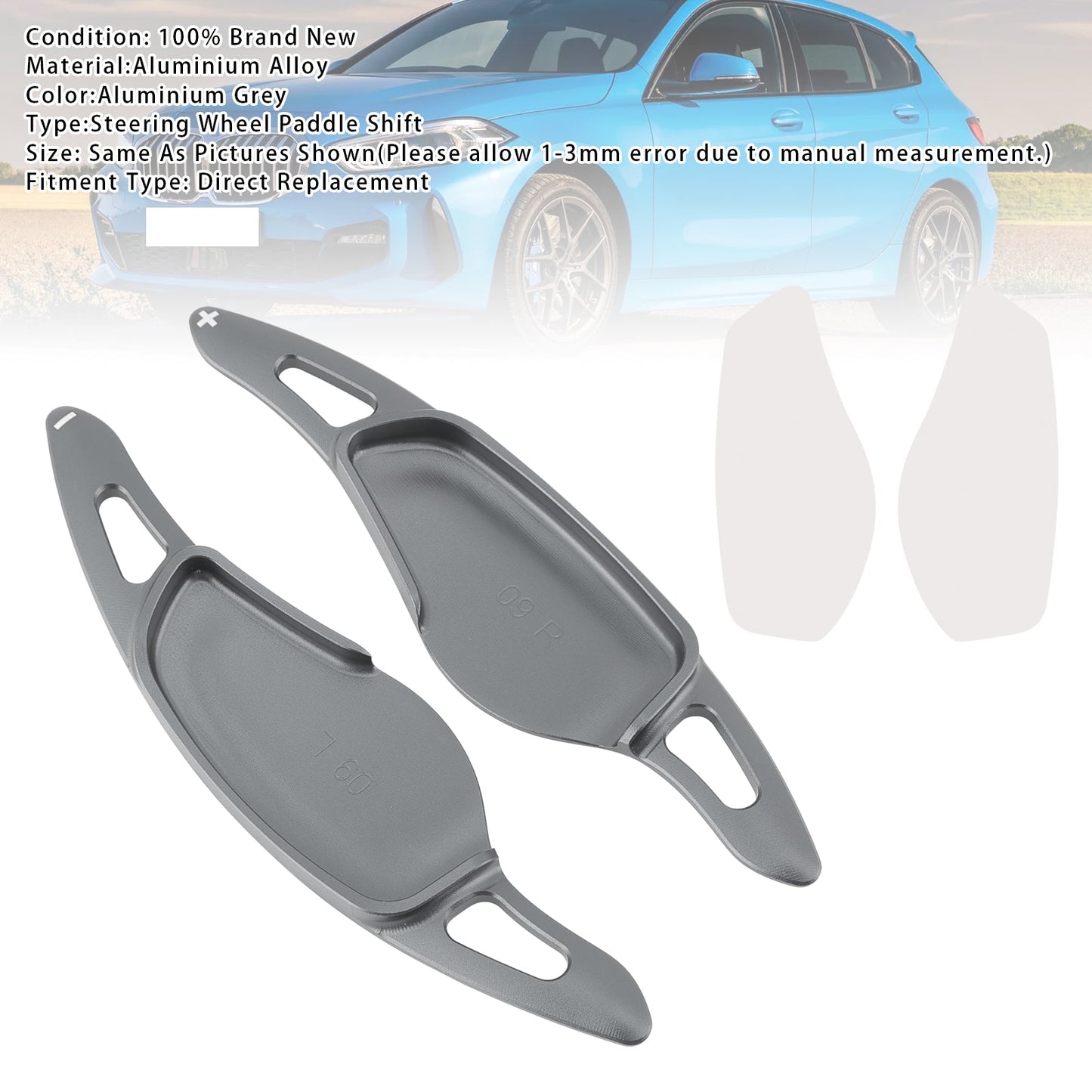 Grey Steering Wheel Paddle Shifter Extensions For BMW G20 G21 G30 G31 F40 F22 F23