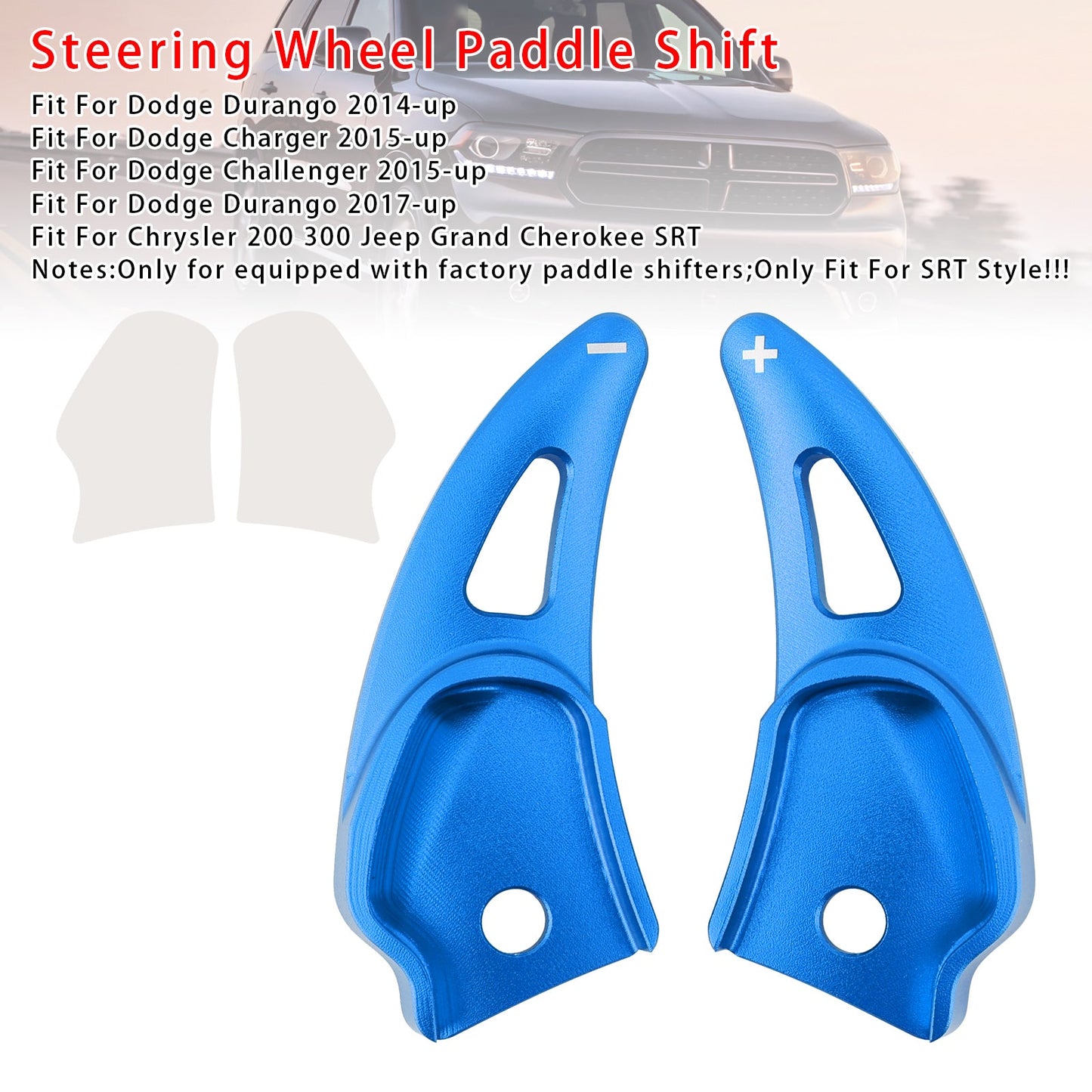 Aluminium Blue Paddle Shifter Extension For Challenger Charger Durango Jeep SRT