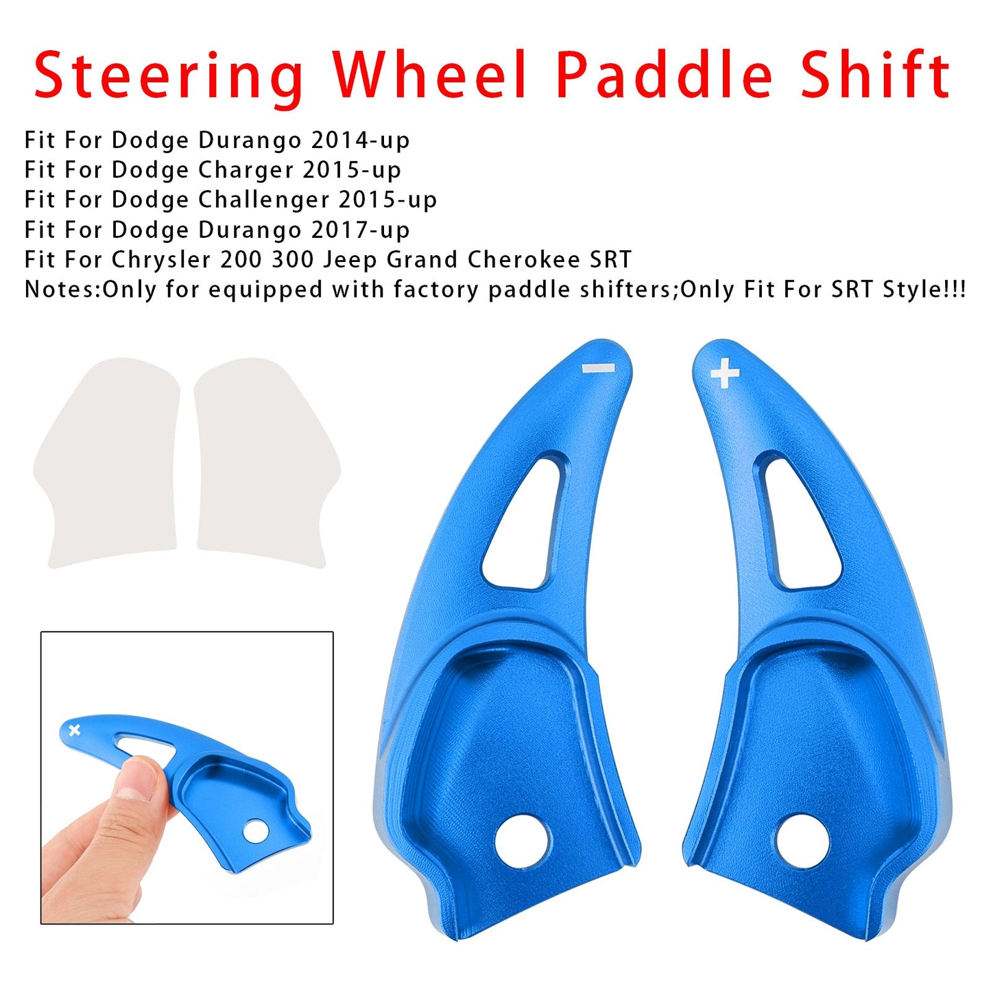 Aluminium Blue Paddle Shifter Extension For Challenger Charger Durango Jeep SRT
