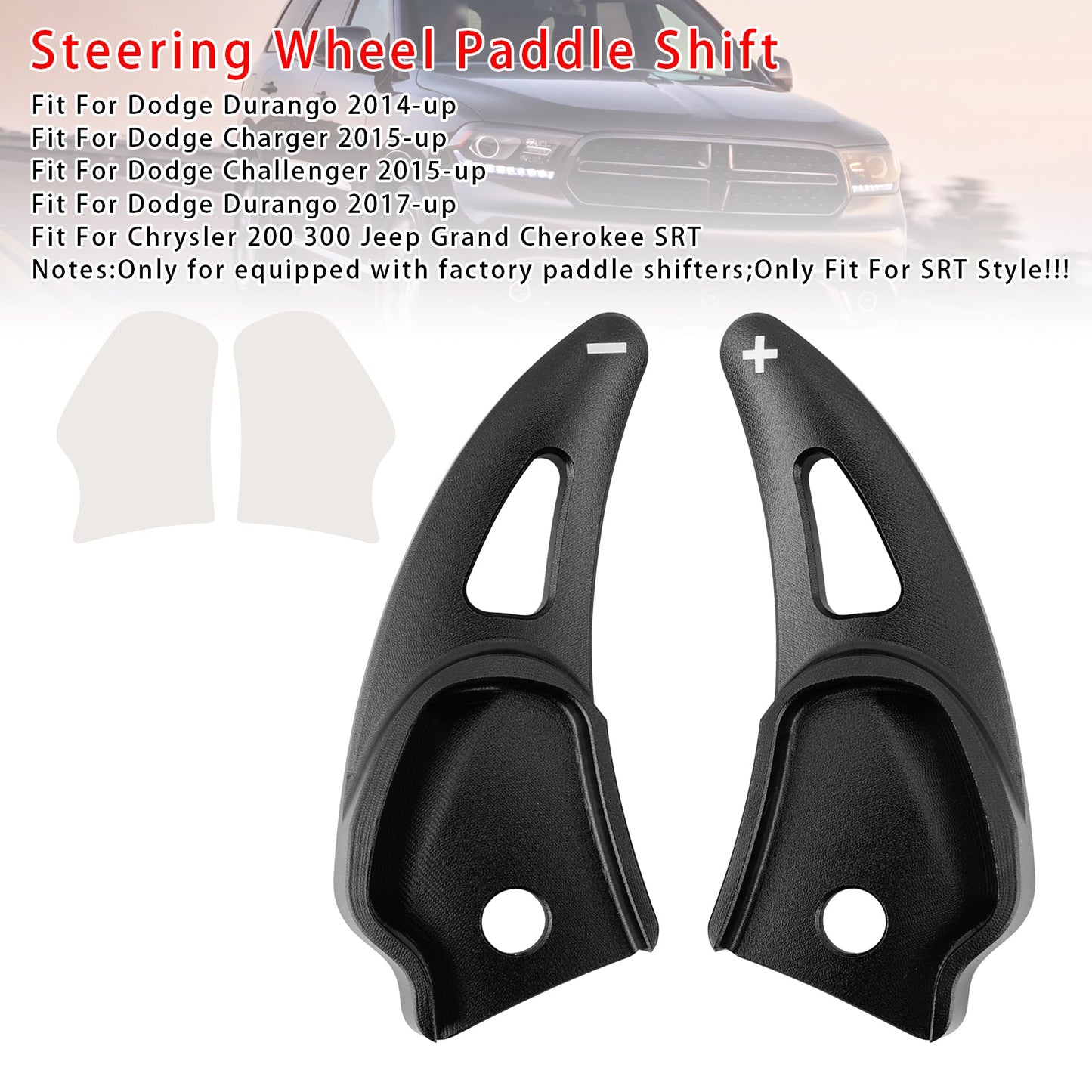 Aluminium Black Paddle Shifter Extension For Challenger Charger Durango Jeep SRT