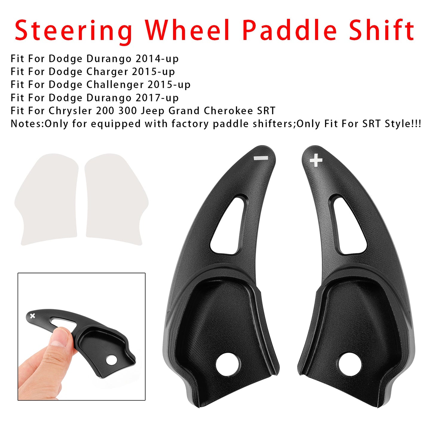 Aluminium Black Paddle Shifter Extension For Challenger Charger Durango Jeep SRT