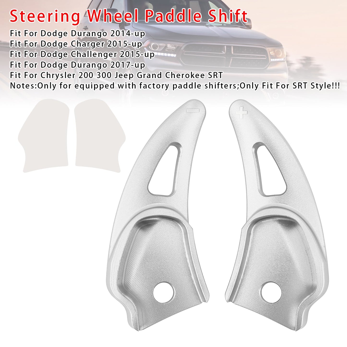 Aluminium Silver Paddle Shifter Extension For Challenger Charger Durango Jeep SRT