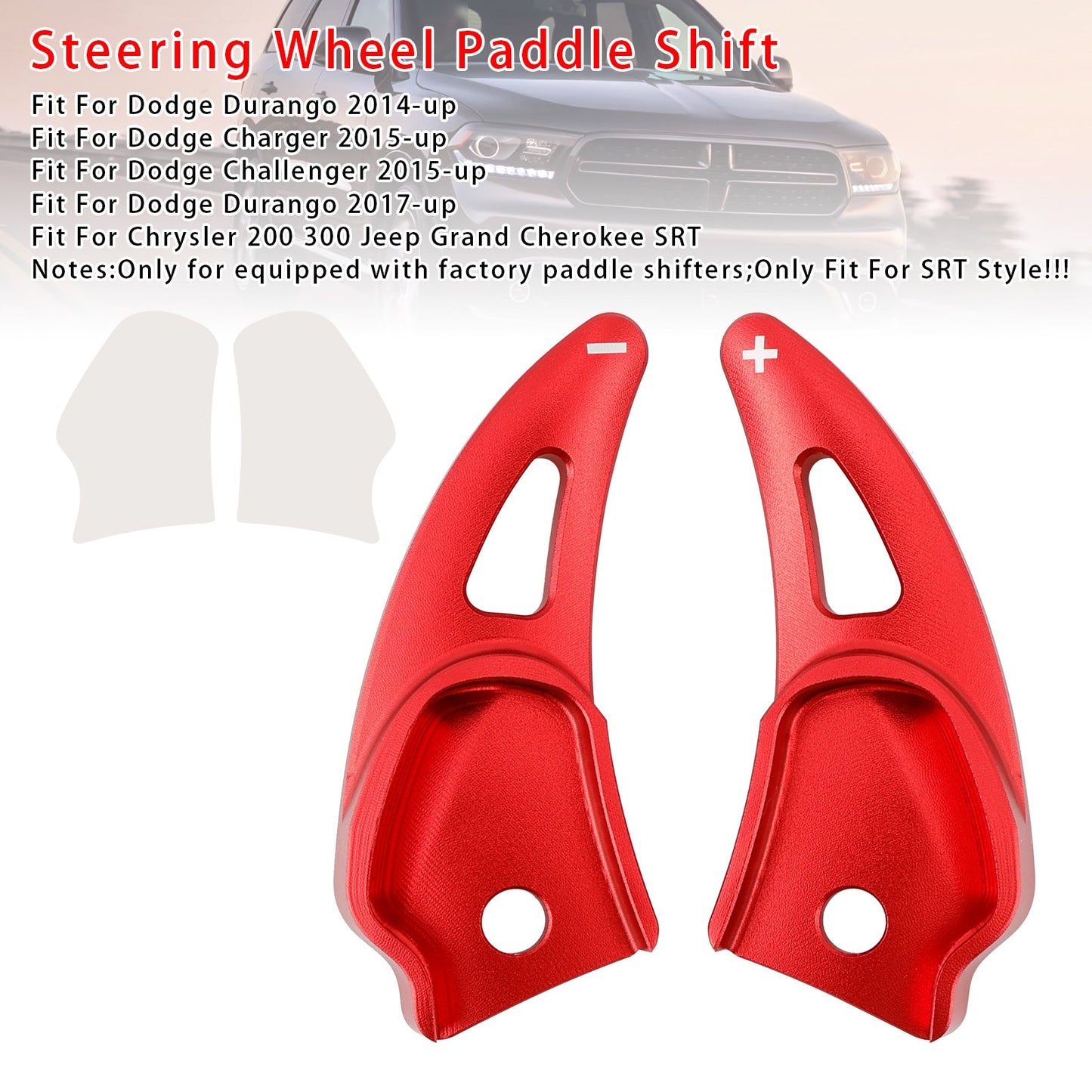 Aluminium Red Paddle Shifter Extension For Challenger Charger Durango Jeep SRT