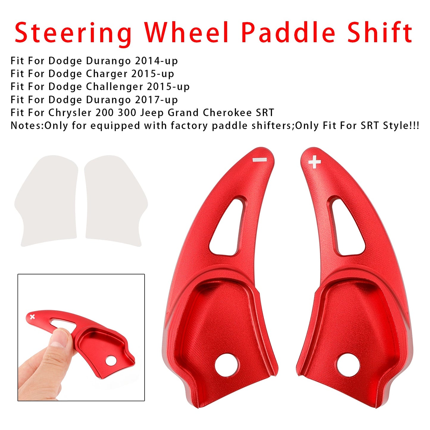 Aluminium Red Paddle Shifter Extension For Challenger Charger Durango Jeep SRT