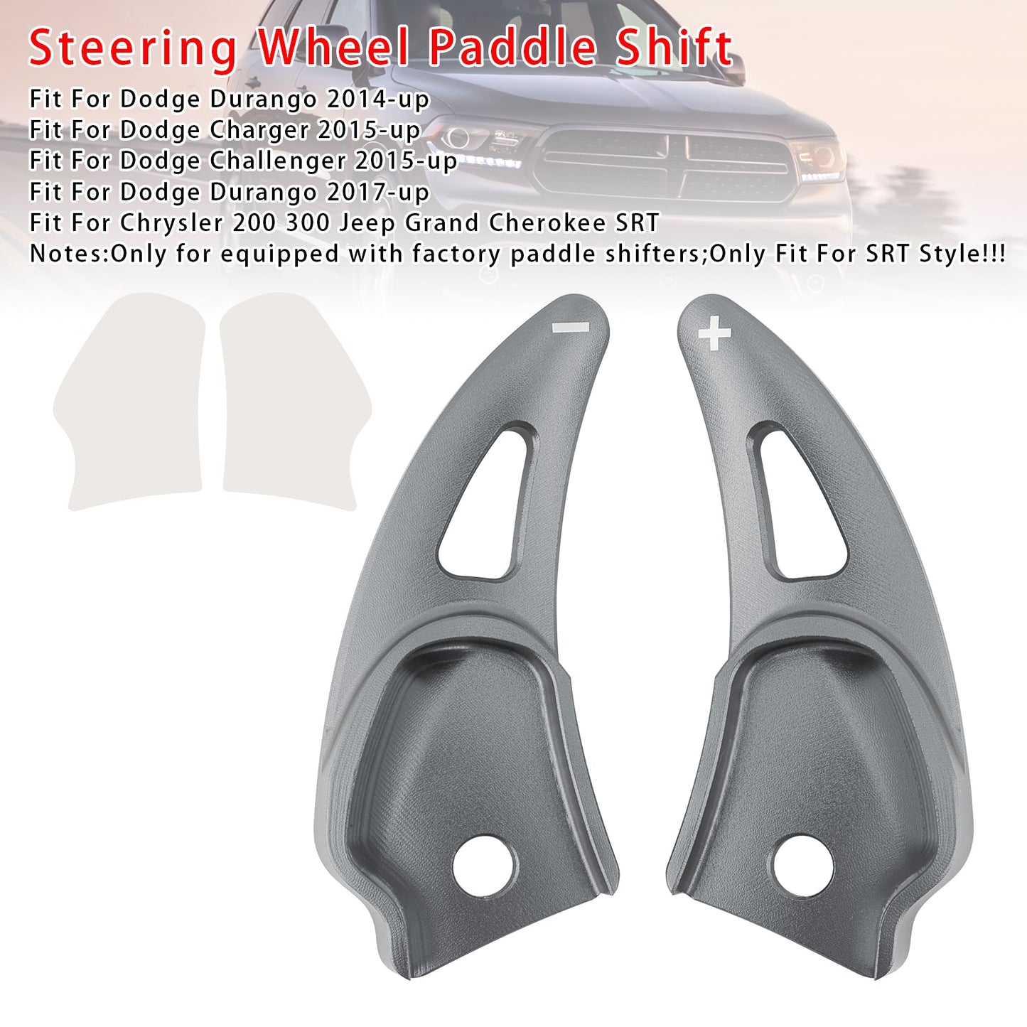 Aluminium Grey Paddle Shifter Extension For Challenger Charger Durango Jeep SRT