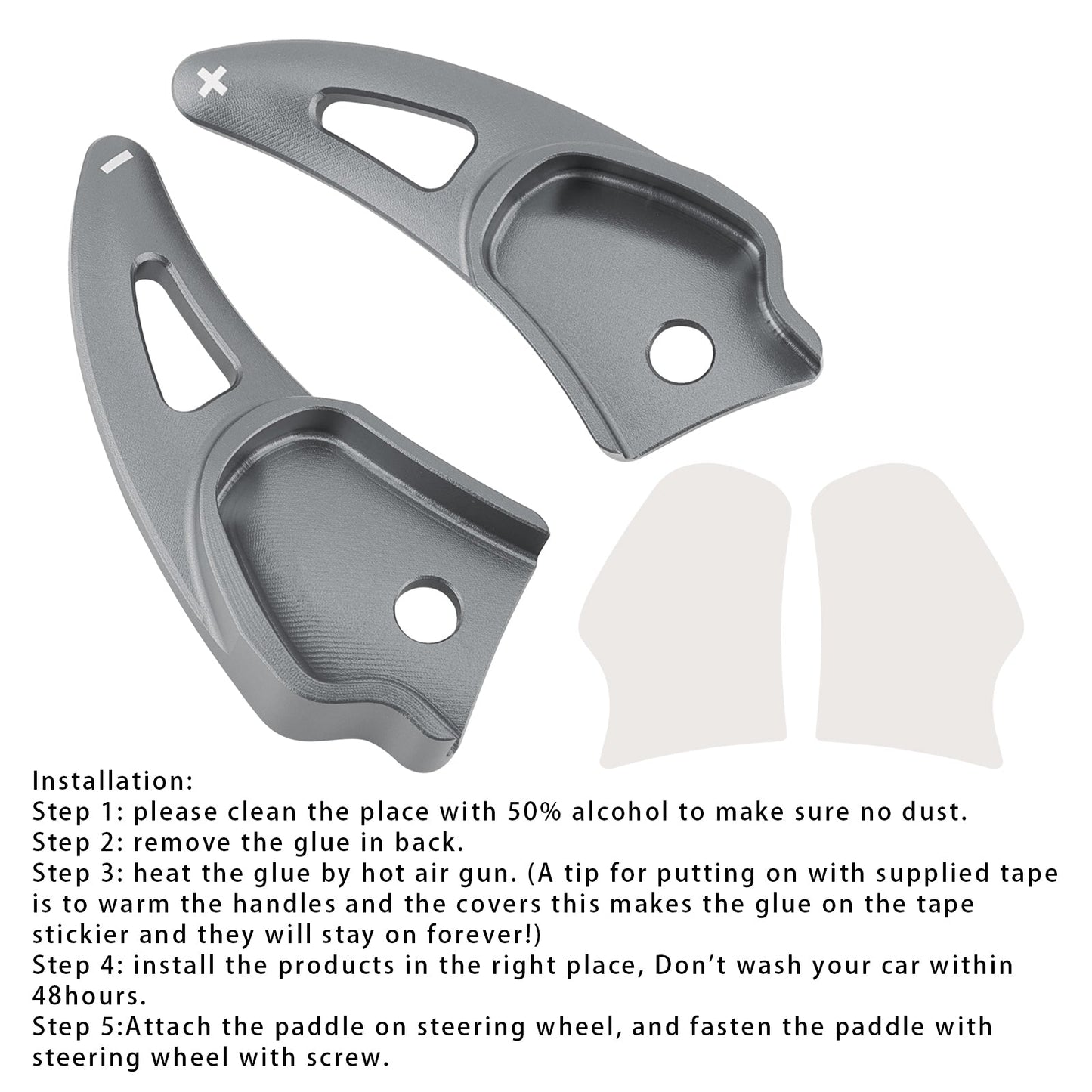 Aluminium Grey Paddle Shifter Extension For Challenger Charger Durango Jeep SRT