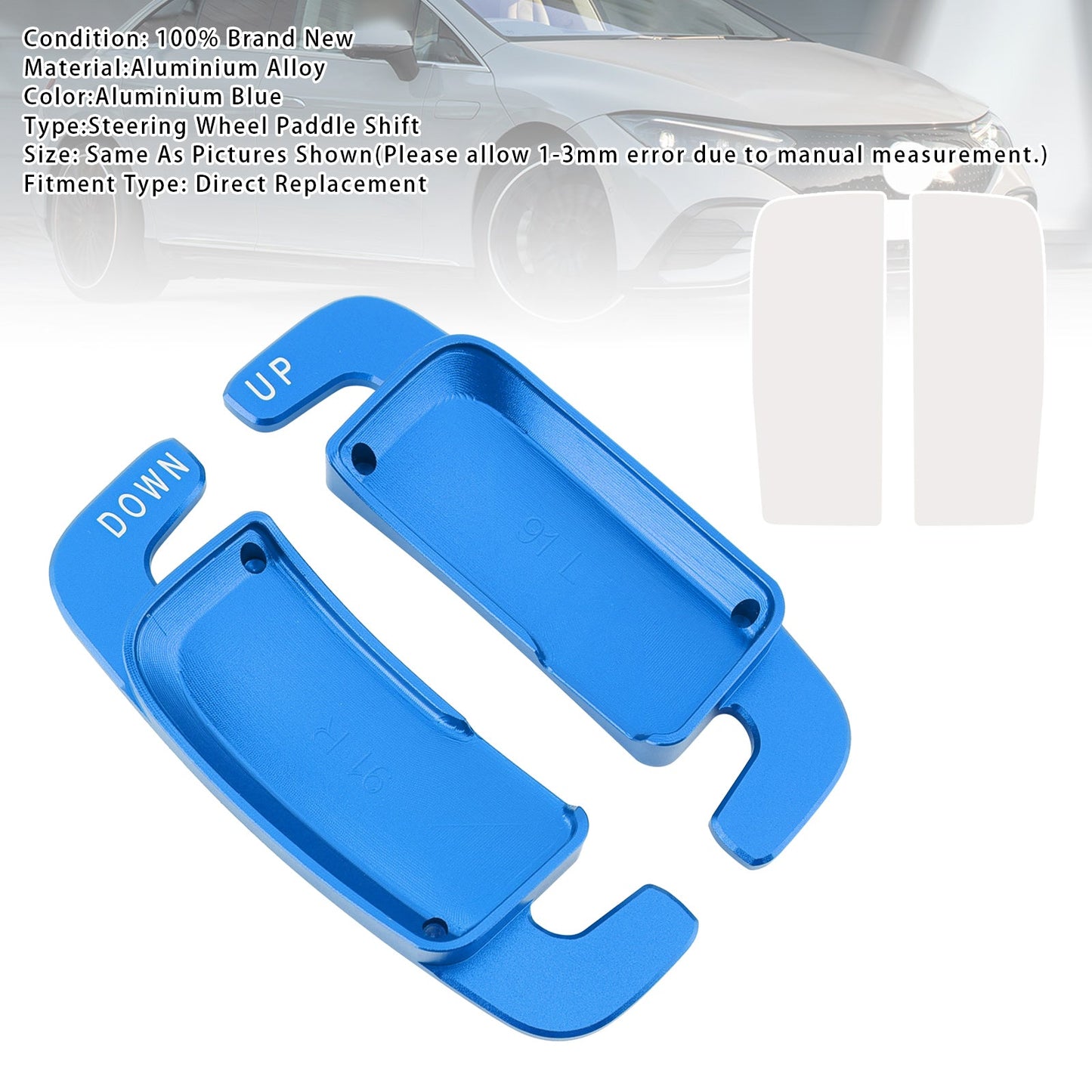 Aluminium Blue Steering Wheel Paddle Shifter Extension For Benz A C GLE 2022+