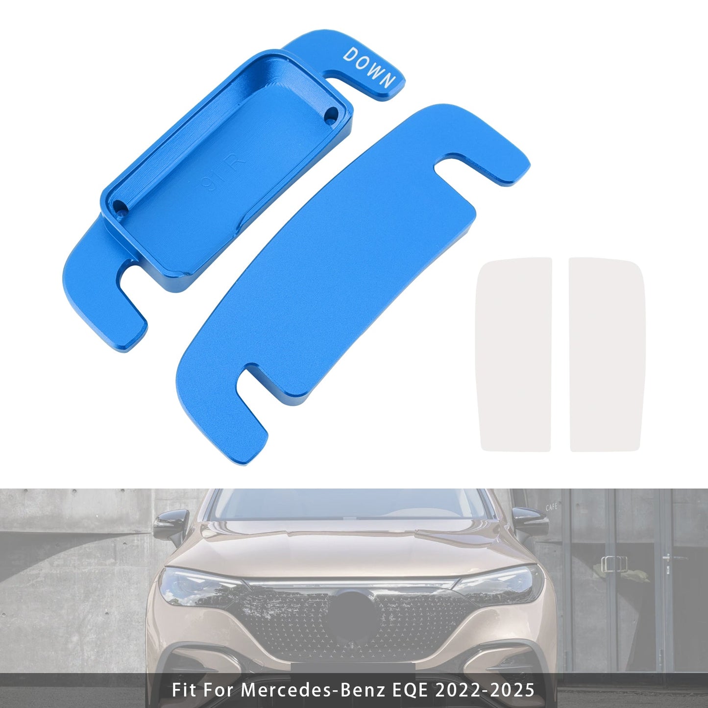 Aluminium Blue Steering Wheel Paddle Shifter Extension For Benz A C GLE 2022+